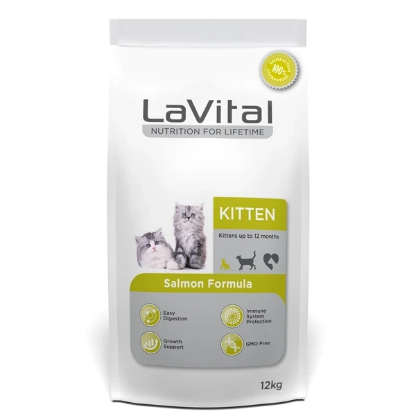 Lavital Kitten Somonlu Yavru Kedi Maması 12KG